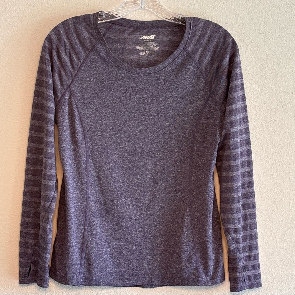 Avia Women's Purple Fitted Long Sleeve Tee SZ S